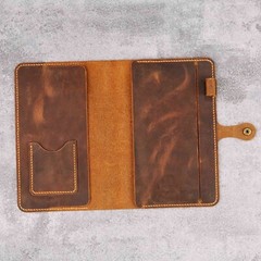 Hand Painted moleskine leather cover personalized with pen loop