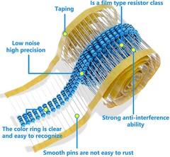 50 PCS 1/2 w(0.5 watt) 1% metal film resistors