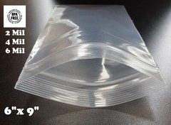 6″ x 9″ Zip Seal 2 Mil 4 Mil 6 Mil Thick Reclosable Top Lock Plastic Zipper Bags