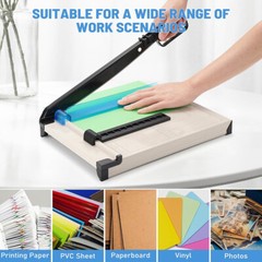 Paper Cutter A4 Paper Trimmer 12” Cut Length 12 Sheet Capacity with Safety Guard
