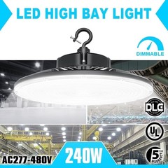 480V 240W LED UFO High Bay Light Warehouse Gym Workshop High Bay Light Dimmable