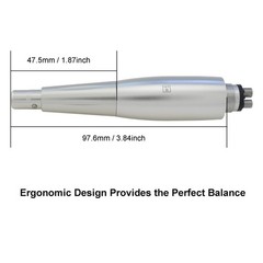Dental Hygiene Prophy Air Motor Handpiece 3 Nose Cones 4 Holes 360 Degree Swivel