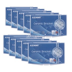 Dental Ortho Brackets MBT/Roth.022 3 4 5Hooks Ceramic Marked Invisible Clear AZ