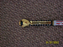 New, 2 Unbranded USA Flag Ball Point Pen with Eagle Clip