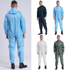 Men Women Jumpsuit Hooded Coveralls Anti-Static Overall Dustproof Suit Paint