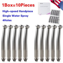 10 ASkeadnt NSK Style Dental High Speed Handpiece Push Button Standard 4 Hole M4