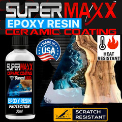 EPOXY RESIN TABLE TOP BAR TOP ART RESIN CRYSTAL CLEAR STAIN SCRATCH RESISTANCE