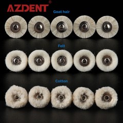 AZDENT Dental RA Goat Hair Polishing Brush Buffing Wheel 2.35mm For Rotary Tools