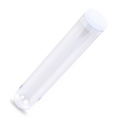 Test Tube w/ Cap, 40x197mm, PS, 200ml, Karter Scientific 402V2 (Pack 5)
