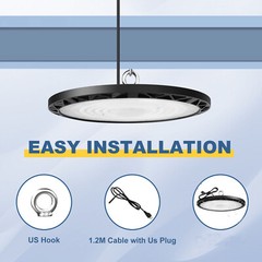 8 Pack 200W UFO Led High Bay Light Industrial Commercial Factory Warehouse Light