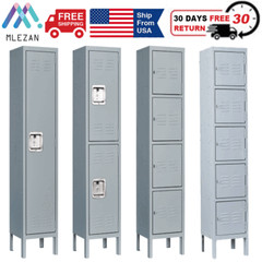 Metal Lockers Storage Cabinet w/Lock Door for Office School Gym Hotel Employees