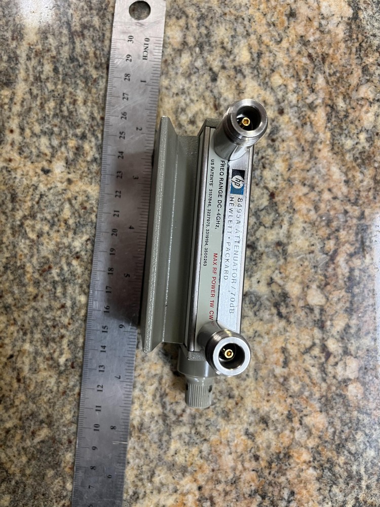 HP – Agilent – Keysight 8495A Manually Variable Step Attenuator, DC-4GHz, 70dB