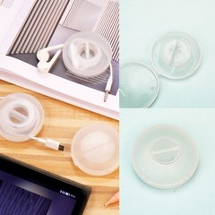 9 Pcs Charging Cord Organizer Portable 6.3 x 1.7 cm/ 2.48 x 0.67 inch, clear