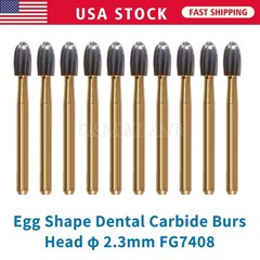 NEW Dental Trimming & Finishing Football Carbide Burs #7408 T&F 12 Bladed 10Pcs