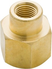 Brass 3/8 Inch NPT Female to 1/4 Inch NPT Female Reducing Coupling Pipe Fitting