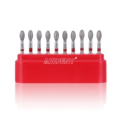 Dental Fine Grit Diamond Burs 379-023F Egg Football Shape for Cutting 10Pcs/PK