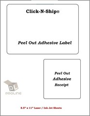 100 Laser /Ink Jet Labels Click-N-Ship with Peel Off Receipt -Perfect for USPS!
