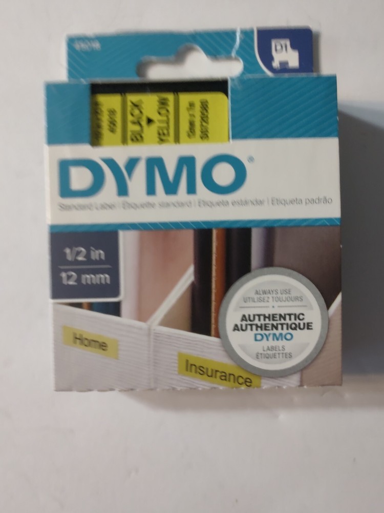 Dymo D1 Standard Label Cartridge 1/2in x 23 ft 12mm X 7 mm 45018 NEW