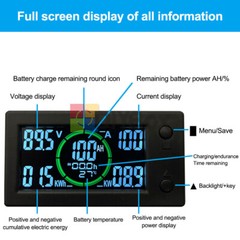 DC0-300V 50/100/200/400A Bluetooth Voltage Current Power Energy Coulomb Meter