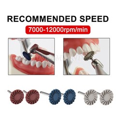 6pcs Dental Composite Polishing Diamond System RA Disc 14mm Wheel kit