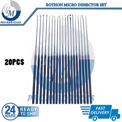 Rothon micro dissector expended 20 pcs set Coated Orthopedic instrument A+ quali