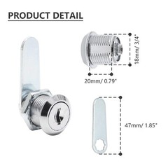 6 Pack Cam Locks Keyed Alike 3/4″ Cam Lock Set for Cabinets Drawers RV