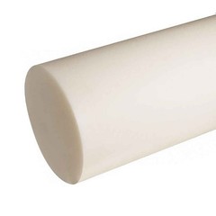 3.000 (3 inch) x 24 inches, Cast Nylon Round Rod, Natural