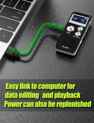 Compact 16GB Digital Voice Recorder with Noise Cancellation & 30 Hours Playback