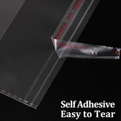 Clear Resealable Poly Bags Self Adhesive Seal Plastic OPP Cellophane Transparent