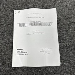 Slaughter Models 1305, 1340, 2503, 2510, 2550 Operation & Service Manual