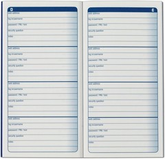 Password Journal, 1 Count, 6.25 x 3.25 Inches, Blue, Alphabetically Organized…