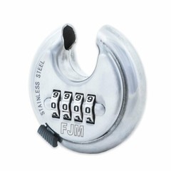 FJM SX790 Combination Disc Padlock Stainless Steel 4 Number Resettable No Keys