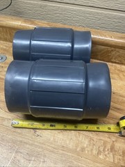 Thomas & Betts Ocal 4″ Metal Pipe Coated with PVC Coupling, Lot of 2