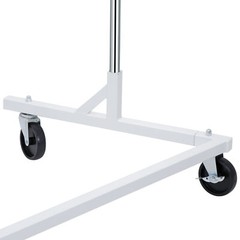 2PCS Commercial Clothing Rack Collapsible Rolling Garment Clothes Rack w/ Wheels