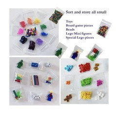 10 Pack. 1.5 X 2 Zip Lock Poly Resealable Clear Plastic Bags. Small/Mini.