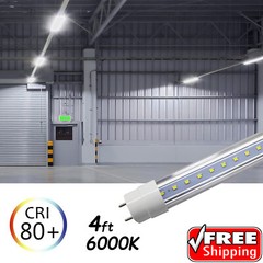10 PACK LED G13 4FT 4 Foot T8 Tube Light Bulbs 18W 6500K Clear LENS Fluorescent