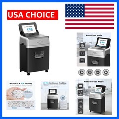 150-Sheet Autofeed Paper Shredder Heavy Duty, 60 Mins Micro-Cut Shredder for …