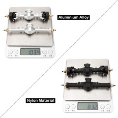 MEUS RACING Nylon SCX24 Axles with Isokinetic 3-Section Front and Rear, Black