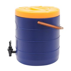 Insulated Beverage Dispenser 25L/6.6Gal Blue Stainless Steel with Faucet