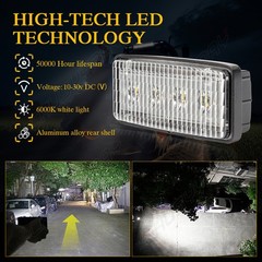 4PC LED WHITE Light Upper Cab Lamp Fits John Deere 7210 7410 7510 7610 7710 7810