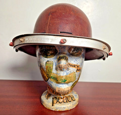 Vtg MSA Skullgard Type K Full Brim Hard Hat Bakelite Huntsman Brimaster Frame