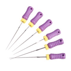 6pcs Dental Endo Root Canal Files Stainless Steel K-Files Hand Use 25/21mm