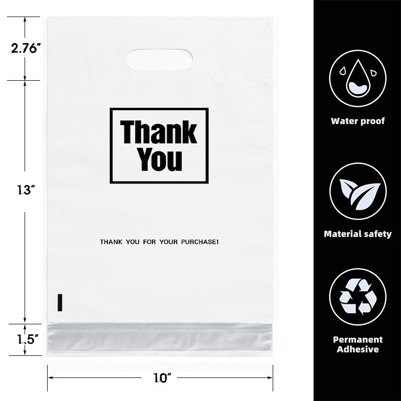 Premium Poly Mailers Self Seal Envelopes for Football Merch – Thank You Design