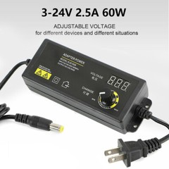 Adjustable AC/DC Power Supply Adapter Charger Variable Voltage 3V-24V UniversalE