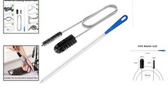 Double Ended Nylon Drain Brush (61″) & Sink Unblocker (17.7″) for Easy Cleaning