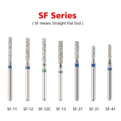 5Pc/pack Dental Fresas de diamante Bur Fit High Speed Handpiece Friction Grip DS