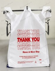 Bags 1/6 Large 21 x 6.5 x 11.5 “Thank You” T-Shirt Plastic Grocery Shopping 0.59