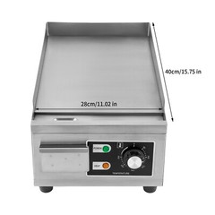 Electric Griddle Flat Top Grill 1300W 15.75″ Hot Plate BBQ Countertop Commercial