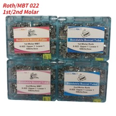 50Sets Dental Orthodontic Buccal Tube 1st 2nd Molar Roth/MBT 022/018 Mesh Base