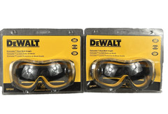 Set of 2 DeWalt DPG82 Concealer Dual Mold Safety Goggles Anti-Fog ANSI Z87.1